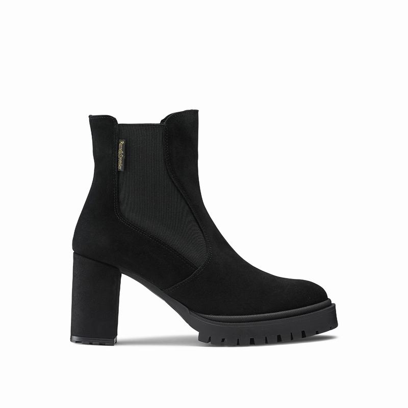 Russell & Bromley Sky Hi Platform Chelsea Boots Women's Black [VZQ7692YZ]